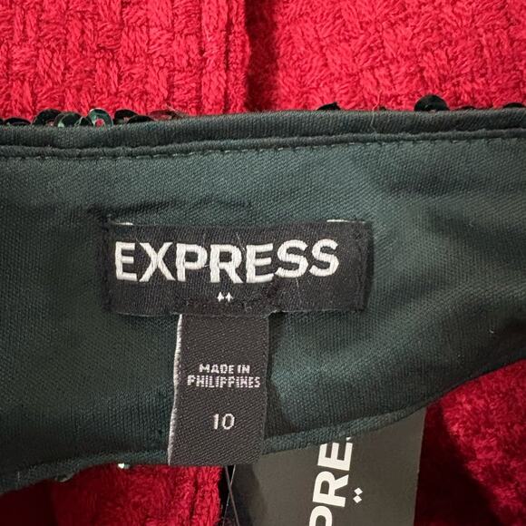 Express HOLIDAY sequin green dress size 10. NWT - Picture 5 of 8